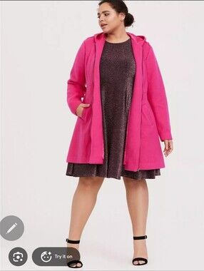 Torrid Hot Pink Coat 2x